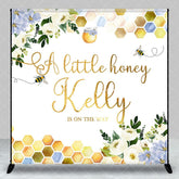 Aperturee - Greenery Bee Little Honey Custom Baby Shower Backdrop